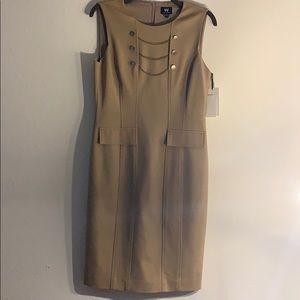 Military style sheath dress